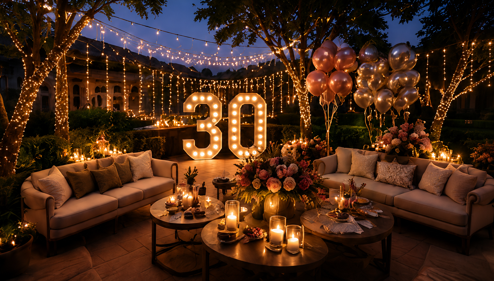 Birthday Evening Decor Setup